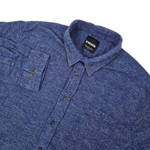 RSQ Mens Extra Large Button Down Shirt Blue Cotton Long Sleeve LS Tillys Recycle